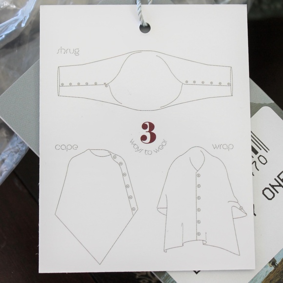 New Aran Irish Wool 3 Way Poncho Shrug Wrap Brown - Picture 3 of 9